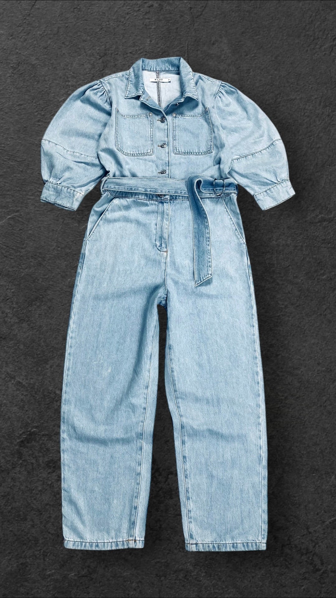NA-KED DENIM JUMPSUIT
