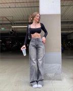 DENIM CO WIDE LEG JEANS