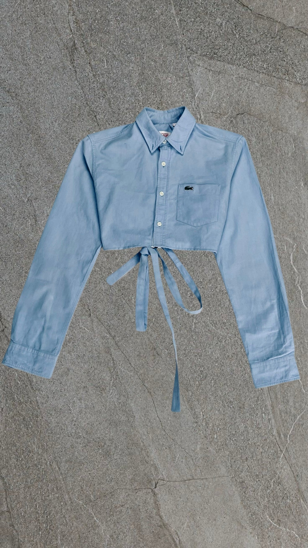 LACOSTE LIVE BAGGY CROPPED SHIRT