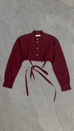BAGGY CROPPED SHIRT - UK 12