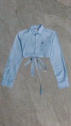 LACOSTE LIVE BAGGY CROPPED SHIRT