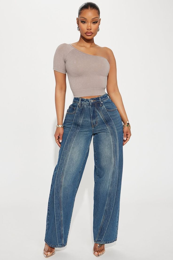 DON'T THINK TWICE WIDE LEG JEANS - UK 12