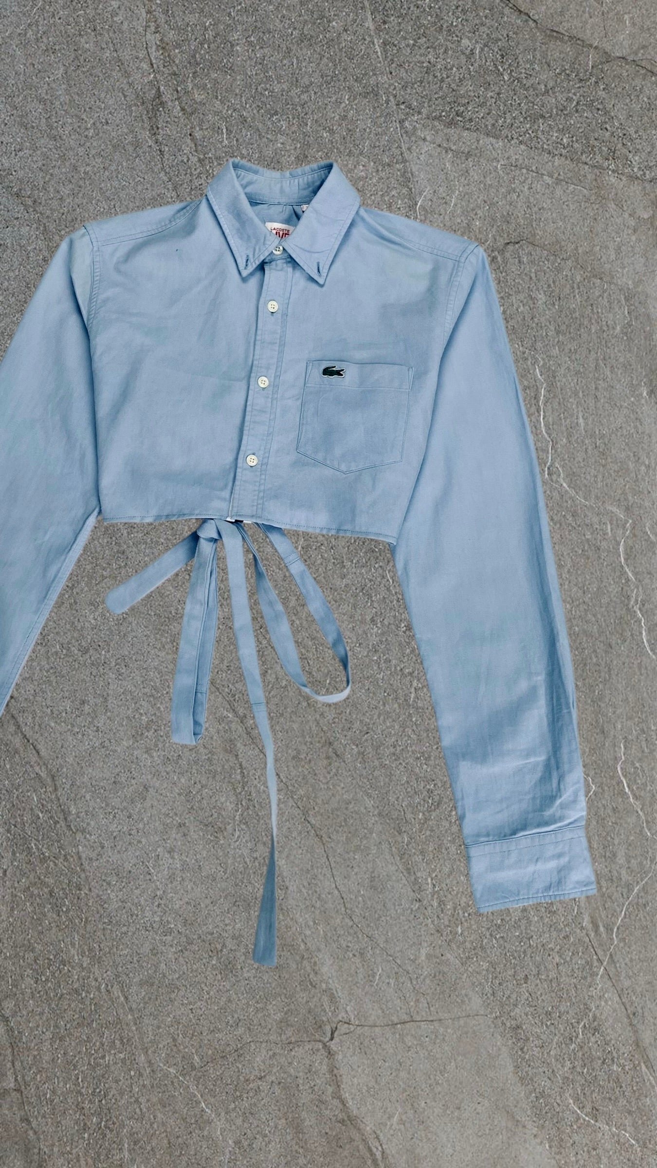 LACOSTE LIVE BAGGY CROPPED SHIRT