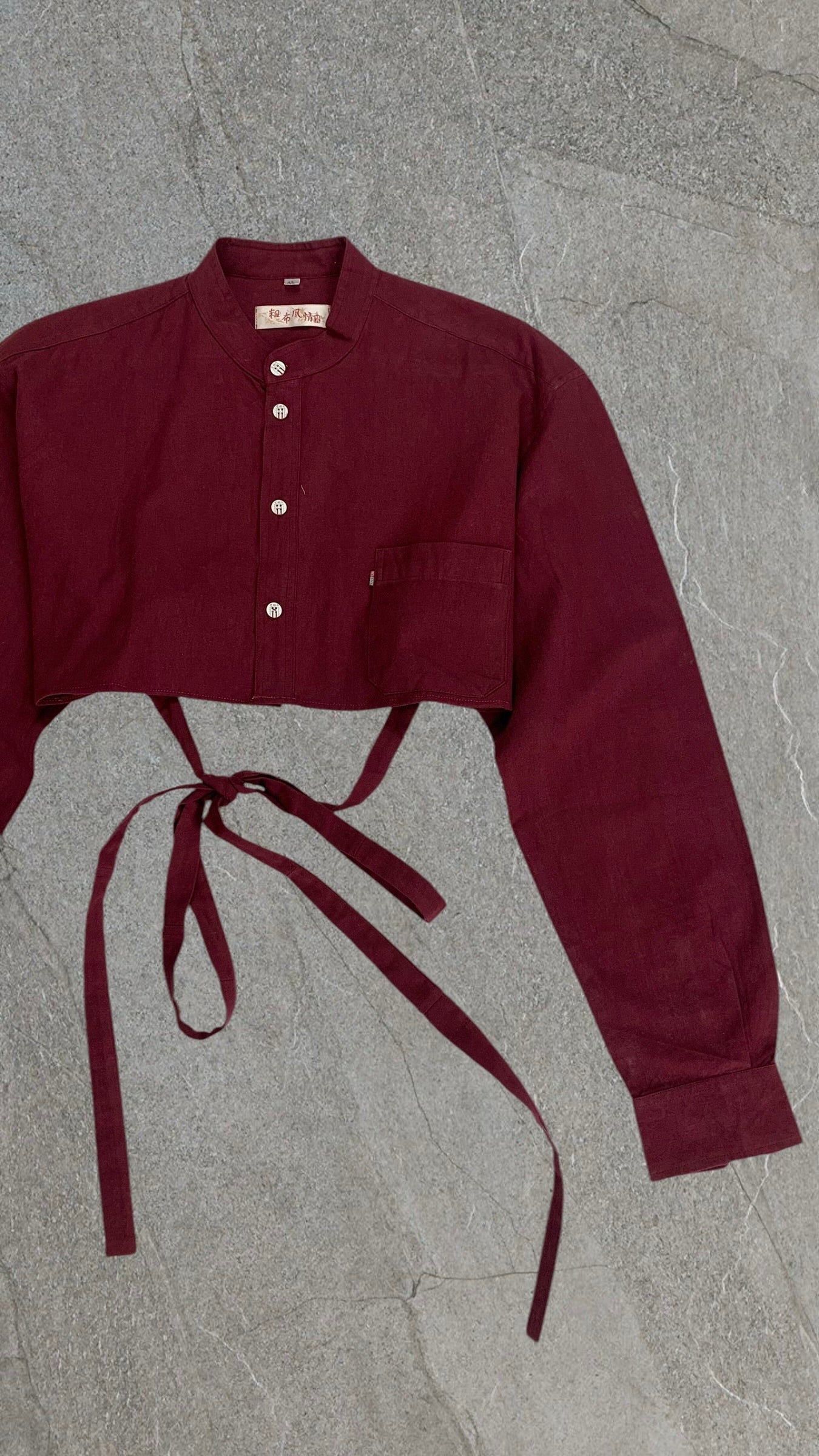 BAGGY CROPPED SHIRT - UK 12