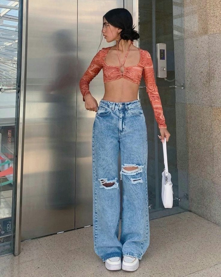 DENIM CO WIDE LEG JEANS