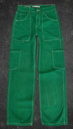 BERSHKA WIDE LEG CARGO JEANS - UK 6