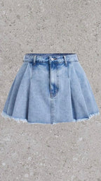 DENIM CO PLEATED SHORT SKIRT - UK 10