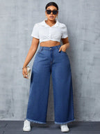 SHEIN CURVE WIDE LEG JEANS - UK 20-22
