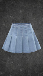 DENIM CO PLEATED SHORT SKIRT - UK 12