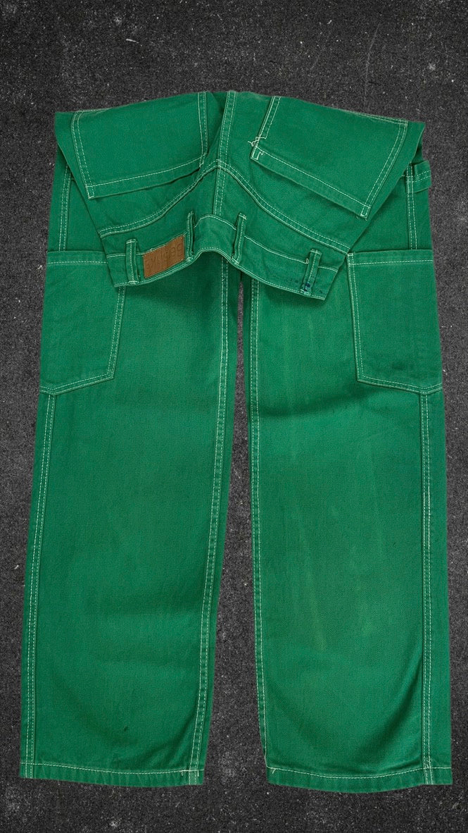 BERSHKA WIDE LEG CARGO JEANS - UK 6