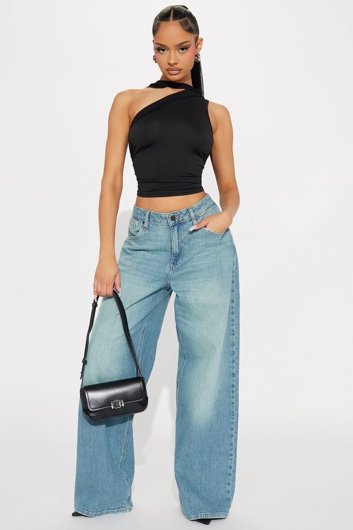 UNTAGGED WIDE LEG JEANS - UK 12