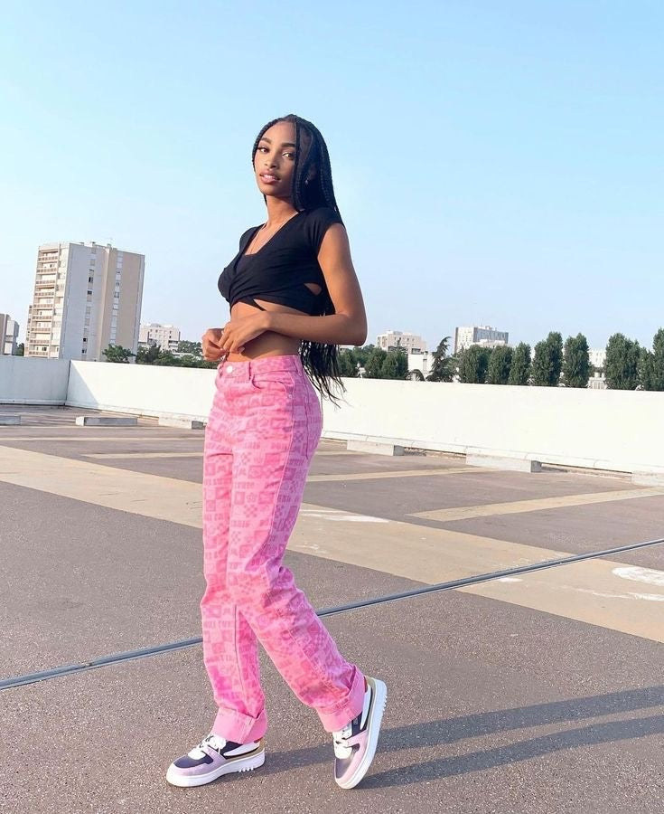 BERSHKA STRAIGHT LEG JEANS  - UK 8