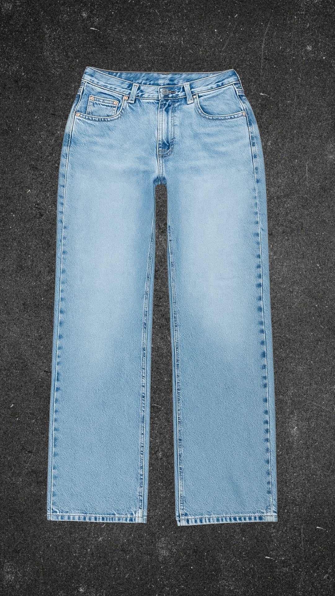 LUCKY BRAND DUNGAREES BY CENE MONTESANO MID WAIST STRAIGHT LEG JEANS - UK 10