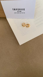 RAINDROP  HUGGIES HOOP EARRINGS