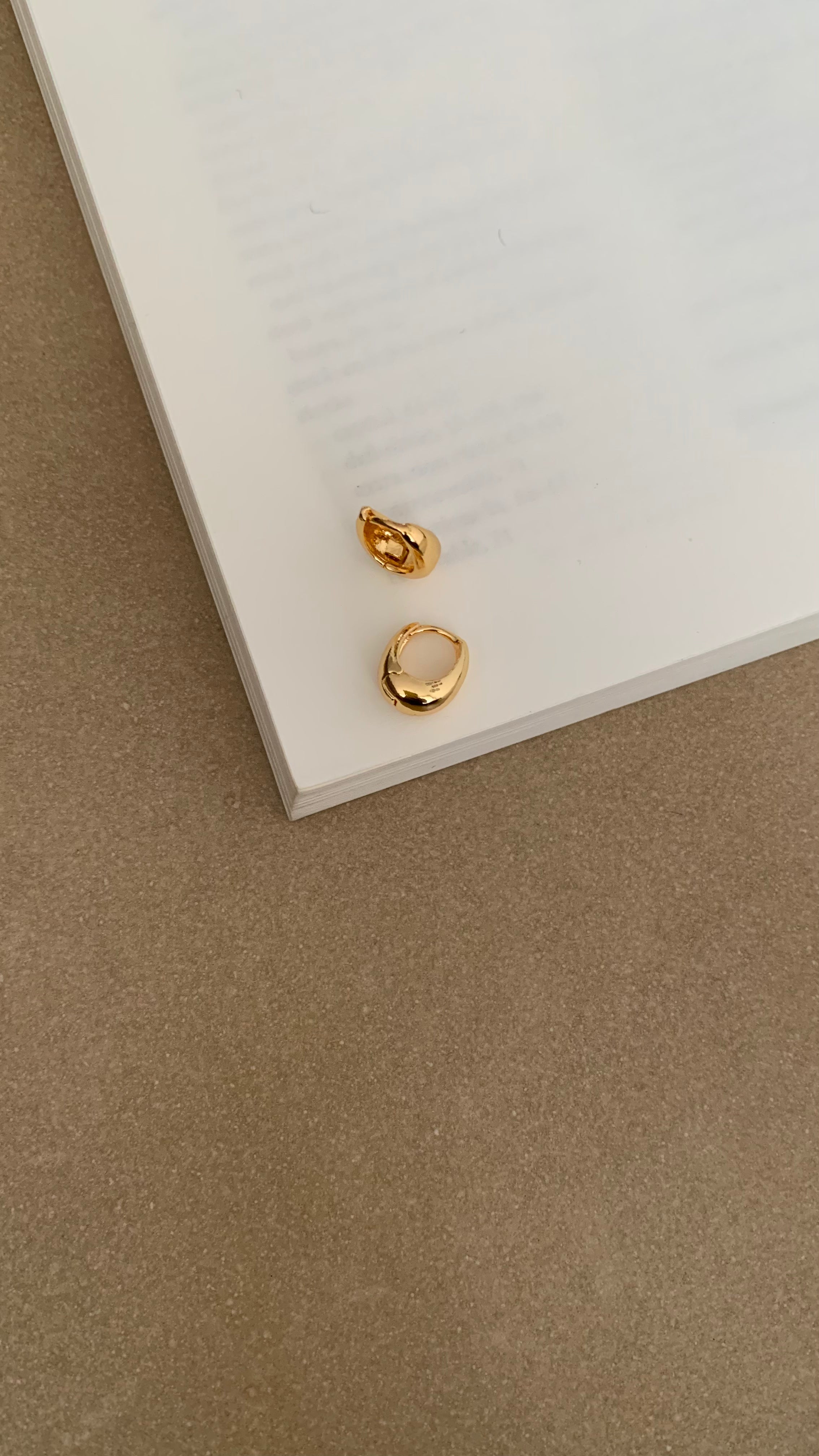 RAINDROP  HUGGIES HOOP EARRINGS