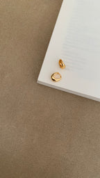 RAINDROP  HUGGIES HOOP EARRINGS