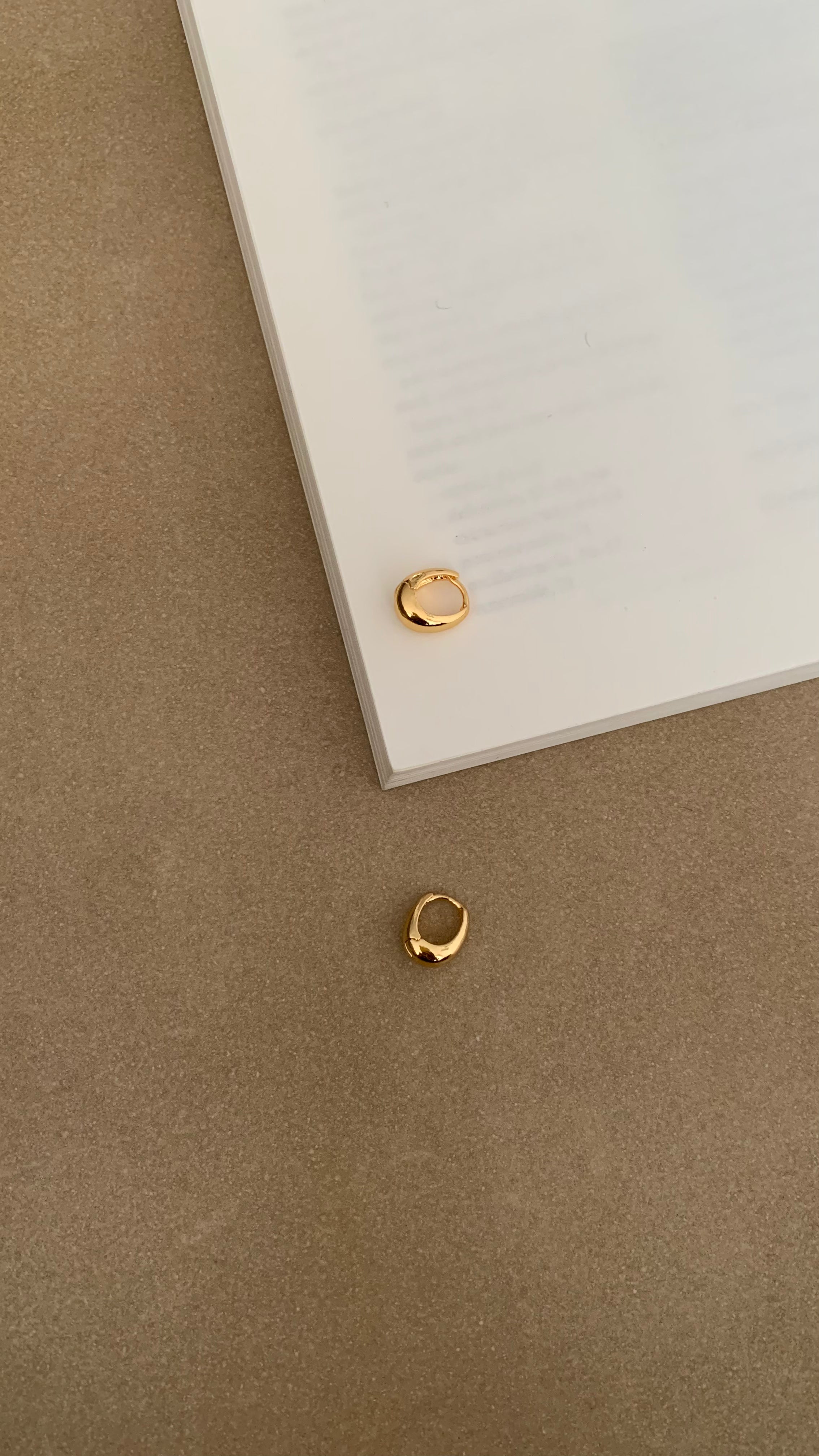 RAINDROP  HUGGIES HOOP EARRINGS