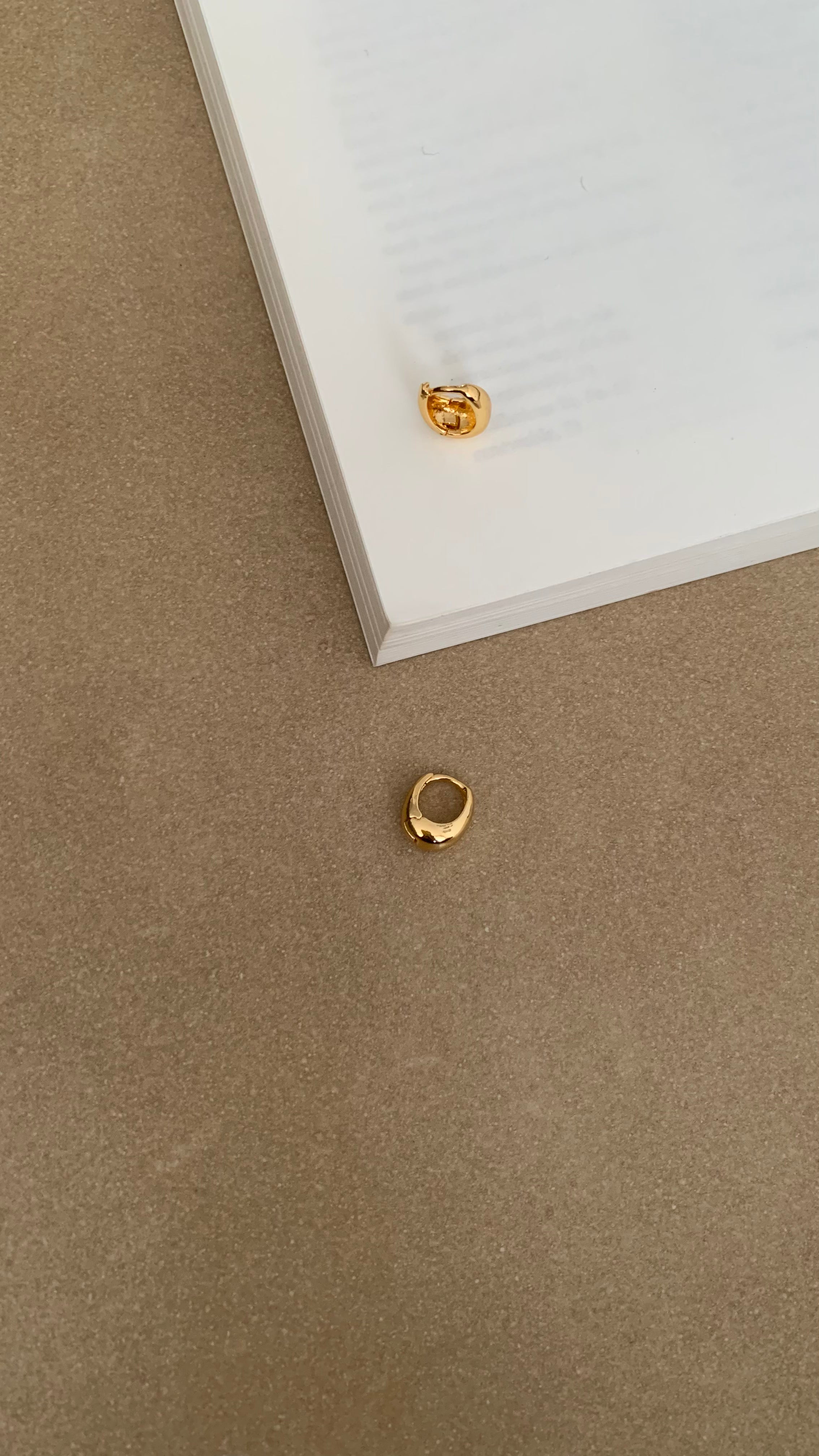 RAINDROP  HUGGIES HOOP EARRINGS