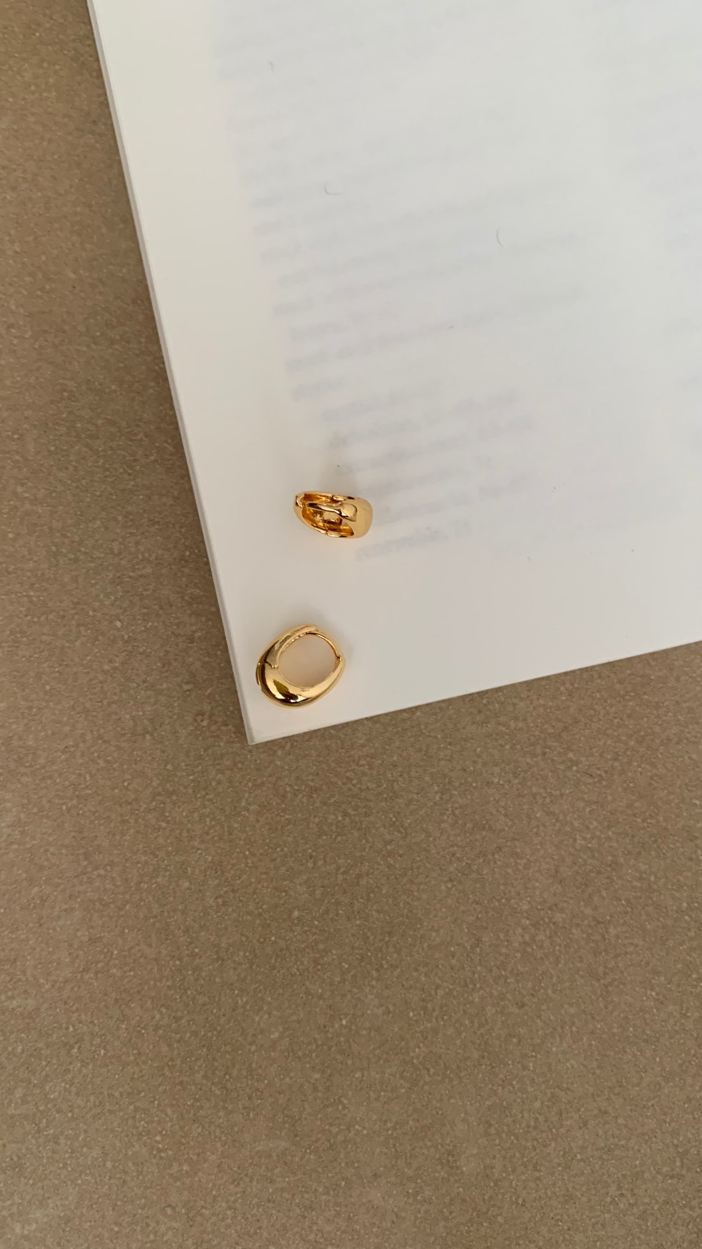 RAINDROP  HUGGIES HOOP EARRINGS