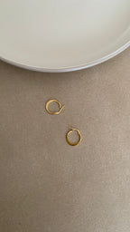 FLAT CRESCENT HOOP EARRINGS