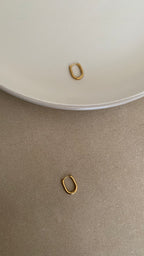 ELLIPTICAL U SHAPED HOOP EARRING