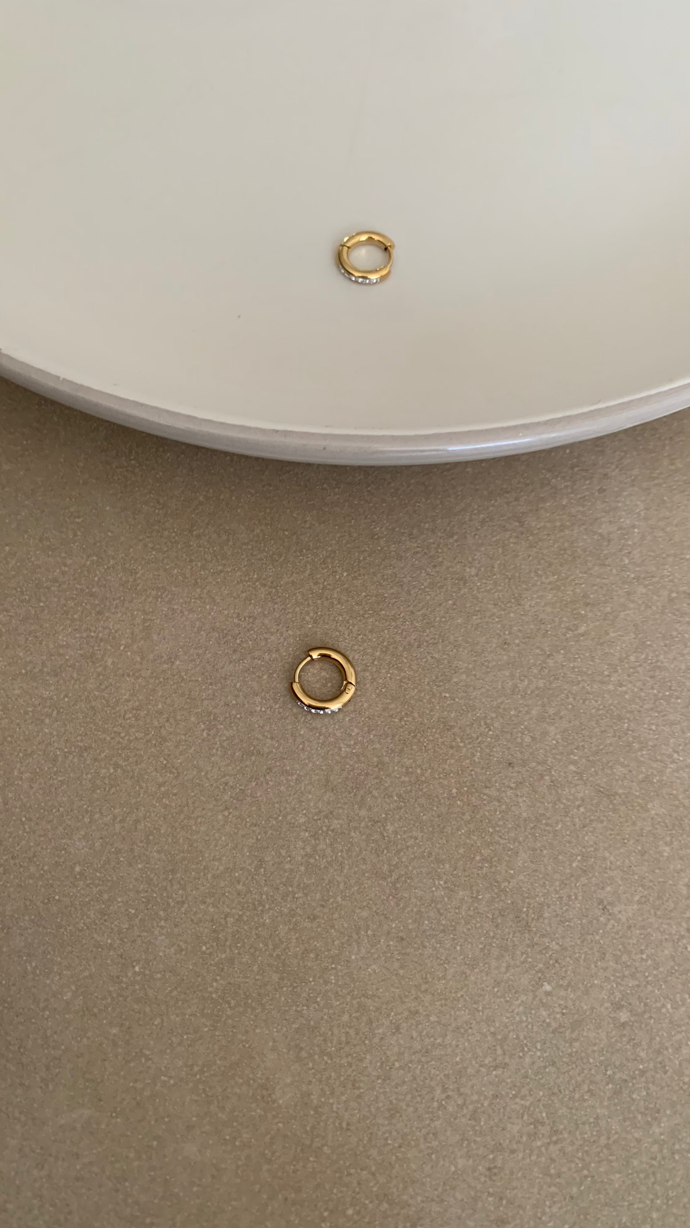 HONEY HUGGIES STONE HOOP EARRINGS