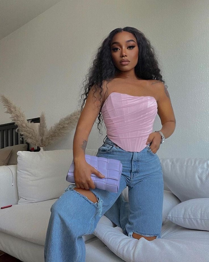 PRETTYLITTLETHING CORSET TOP - UK 16