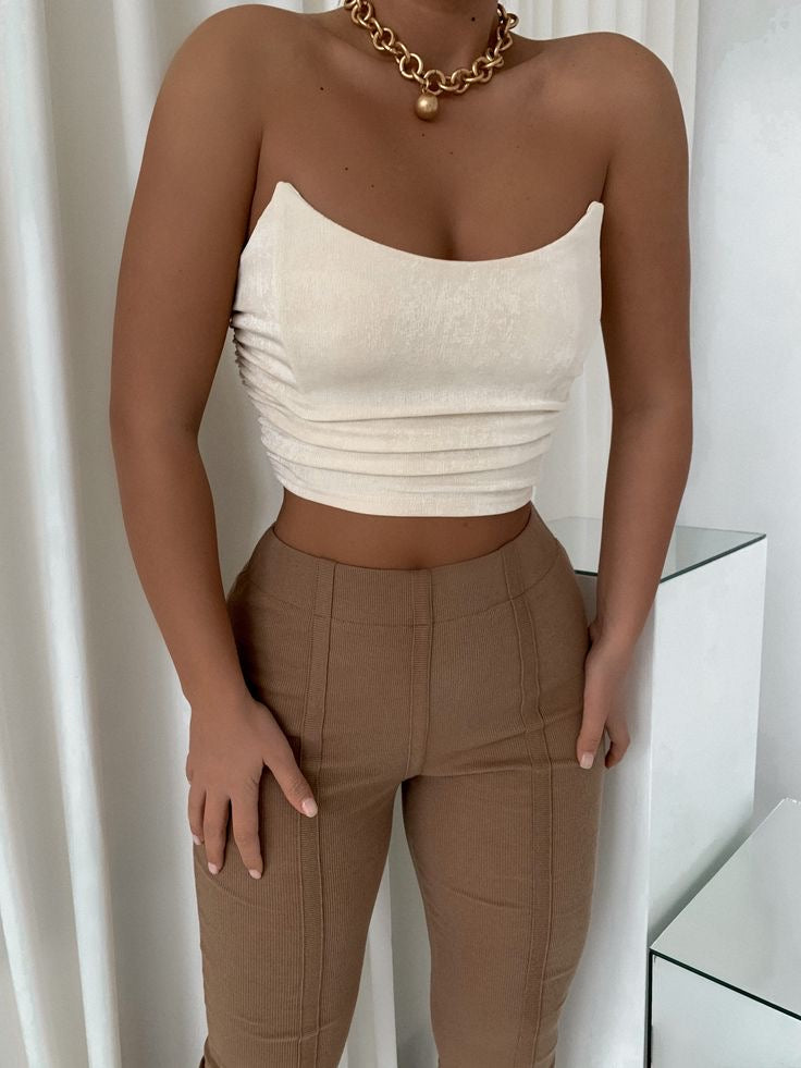 BOOHOO CORSET BANDEAU  TOP - UK 8