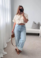 H&M WIDE LEG JEANS  - UK 14