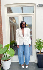 BERSHKA WIDE LEG JEANS - UK 14