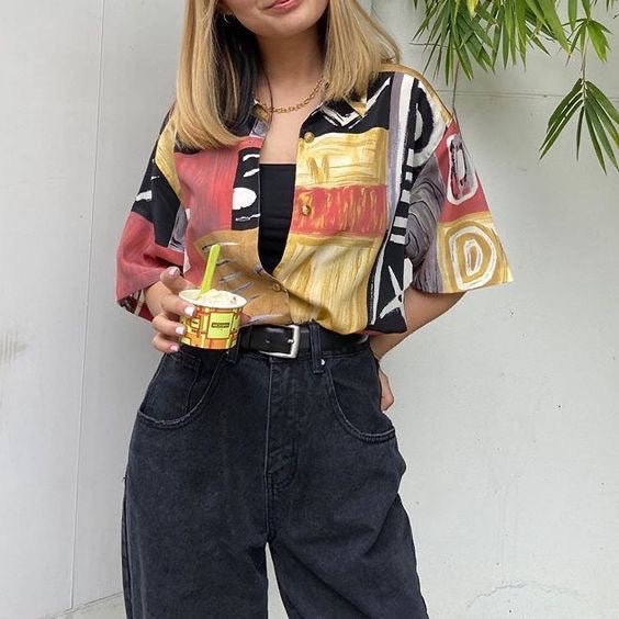 GINA B. BUTTON UP VINTAGE SHIRT