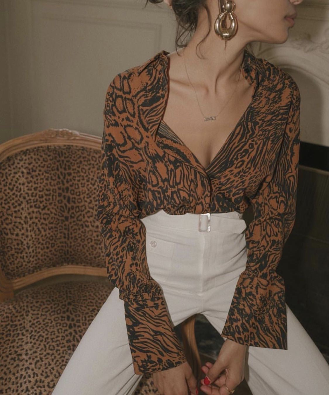 YESSICA BUTTON UP VINTAGE SHIRT - UK 10