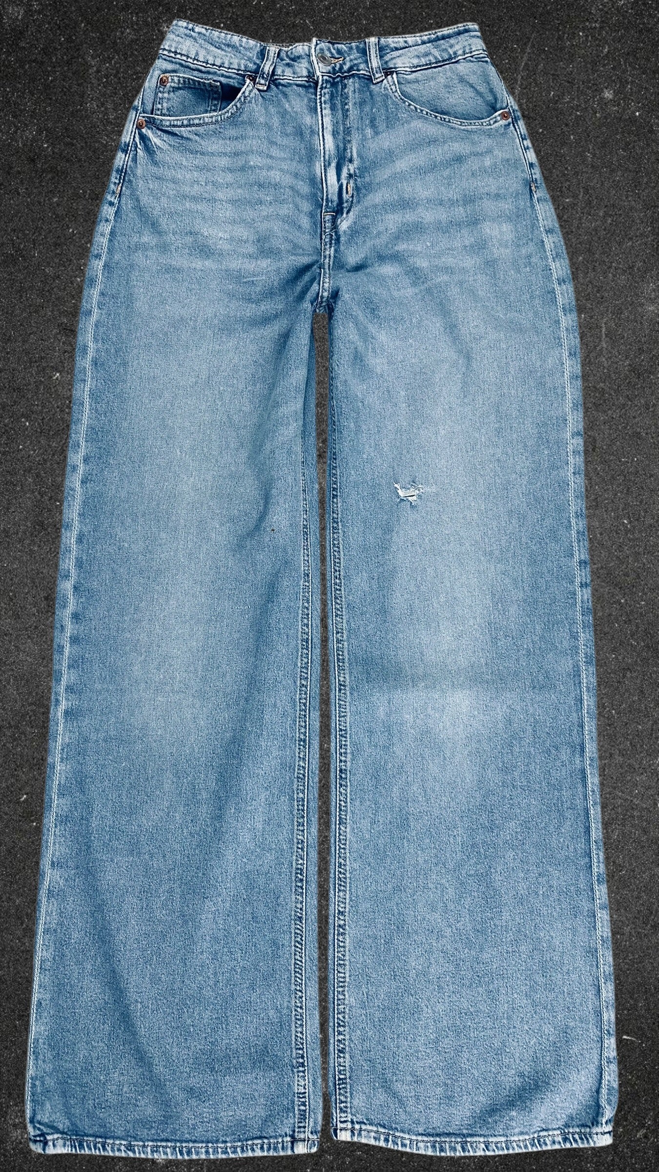 H&M WIDE LEG JEANS - UK 8