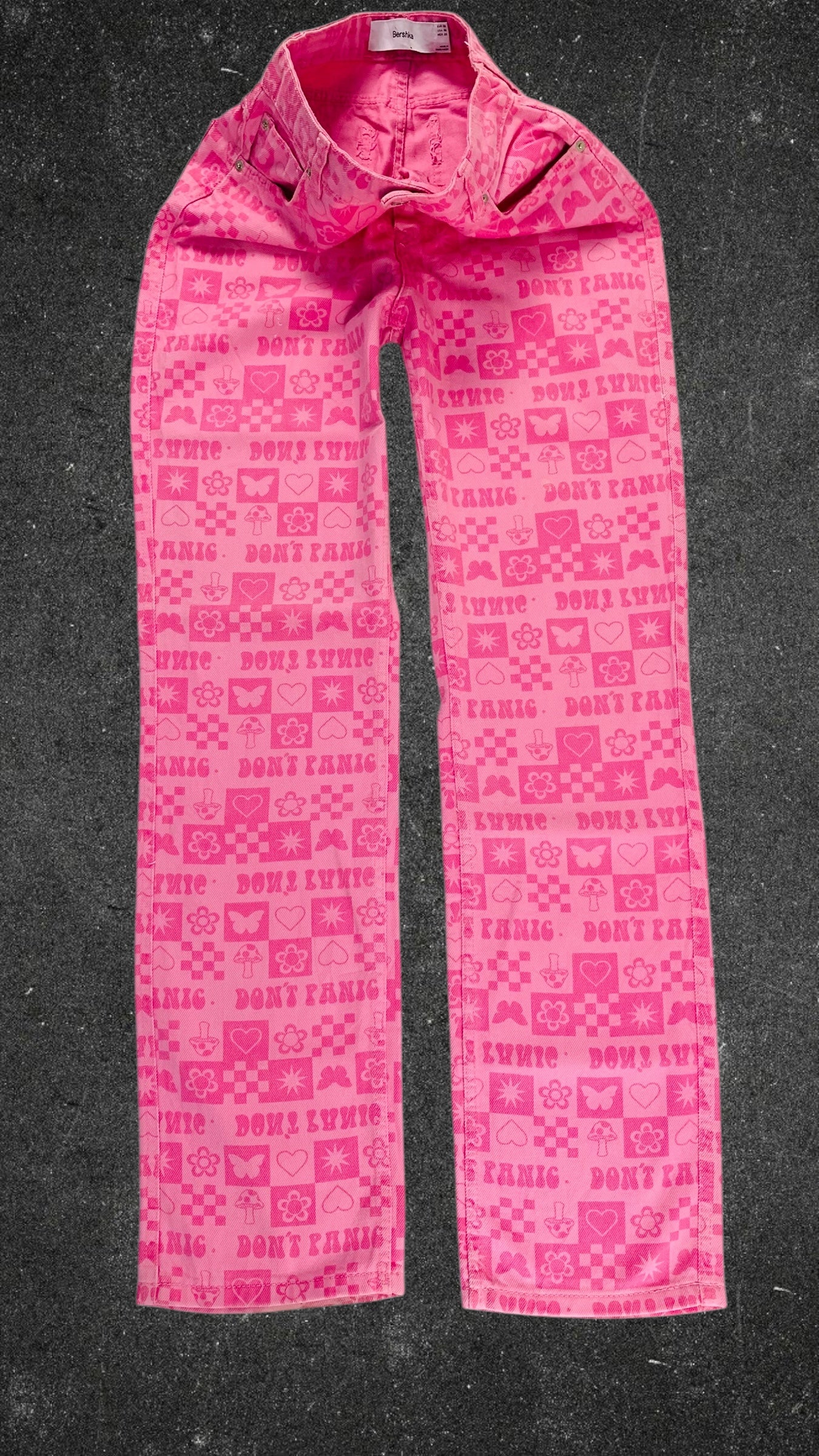 BERSHKA STRAIGHT LEG JEANS  - UK 8