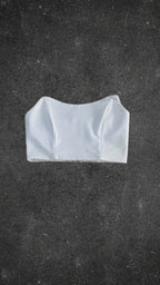 CHARCOAL CORSET TOP - UK 10