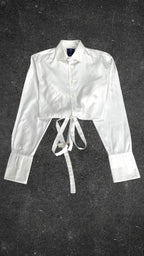 HAWES & CURTIS REWORK BAGGY CROPPED SHIRT - UK 12