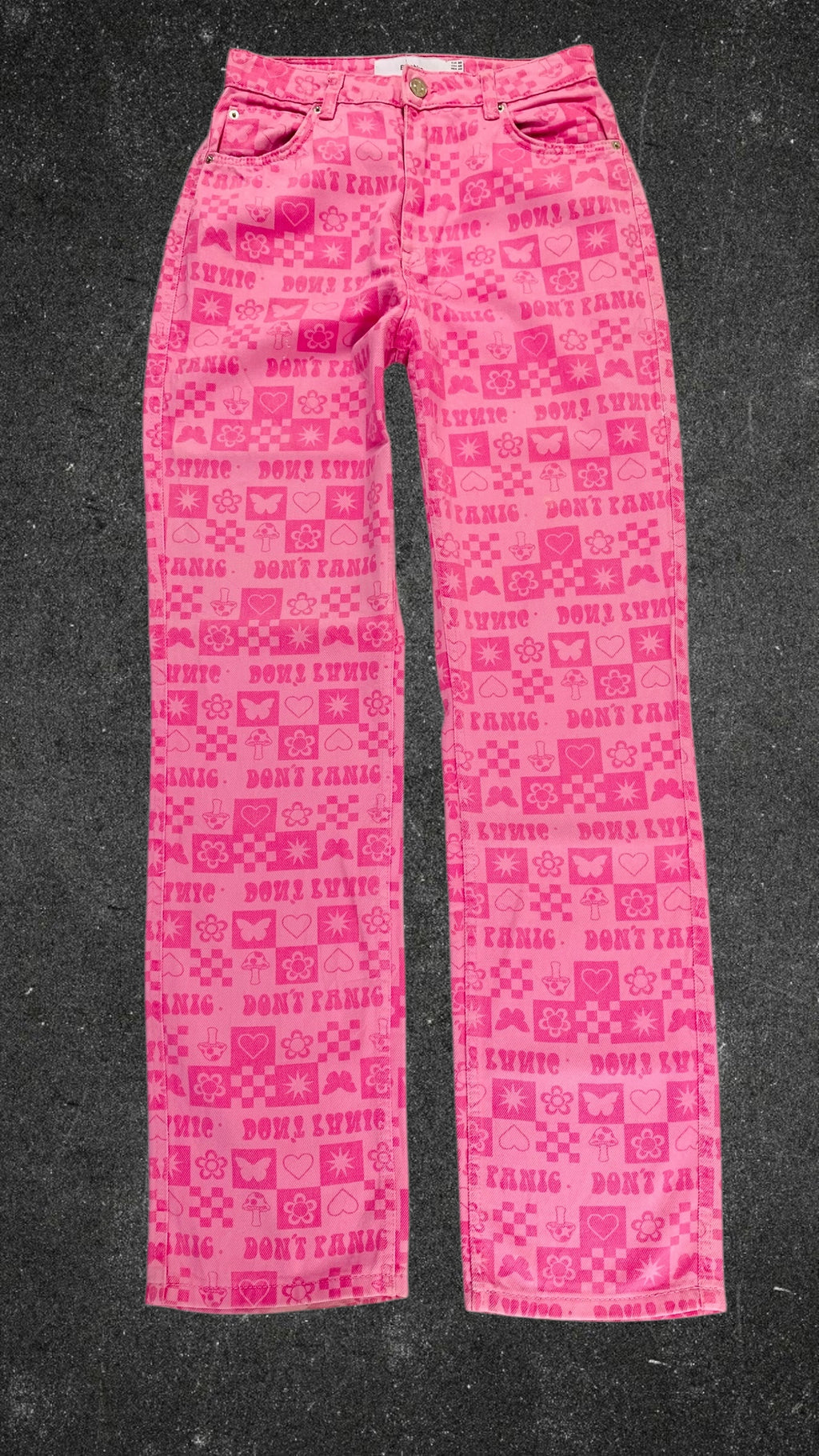 BERSHKA STRAIGHT LEG JEANS  - UK 8