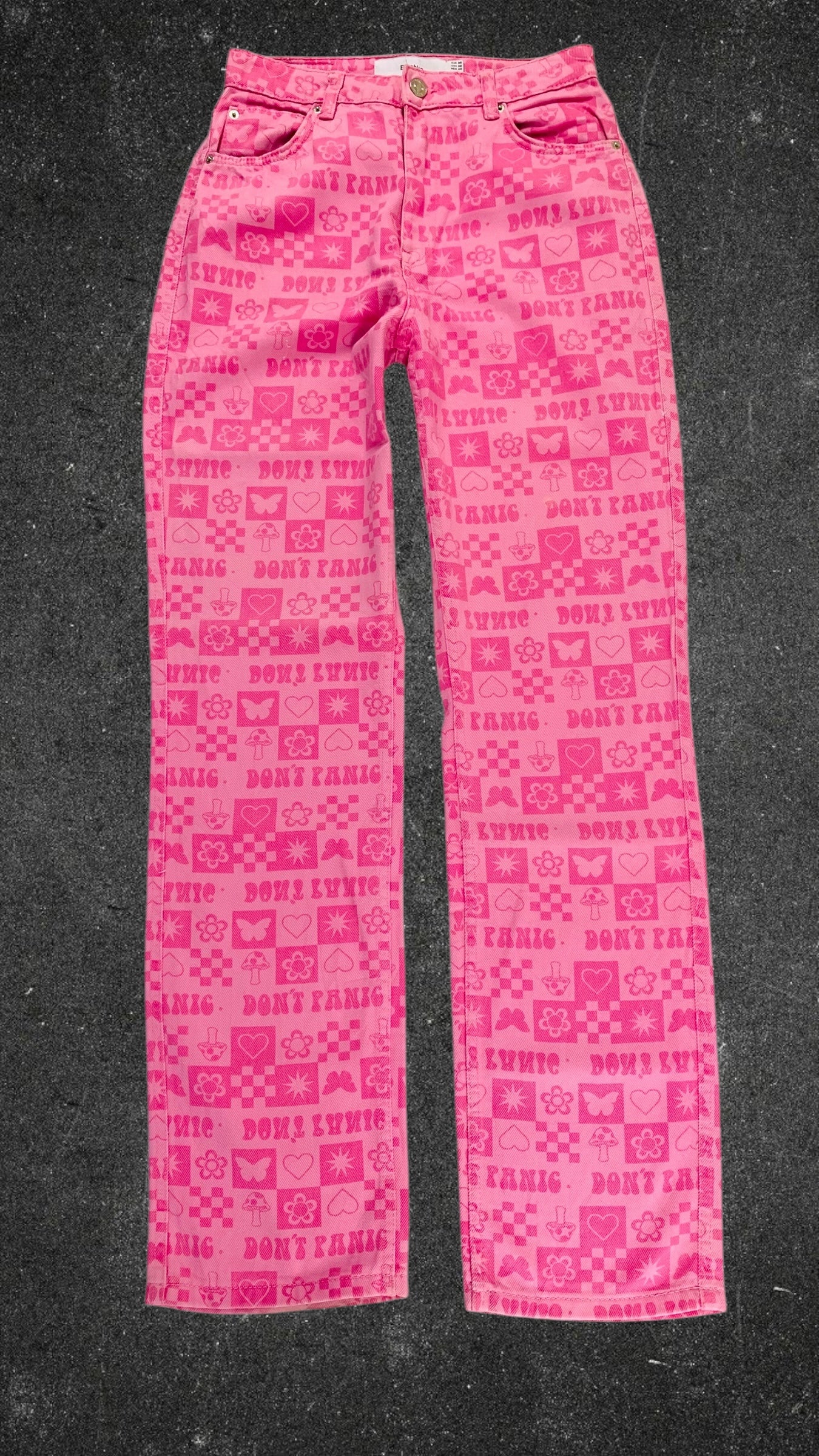 BERSHKA STRAIGHT LEG JEANS  - UK 8