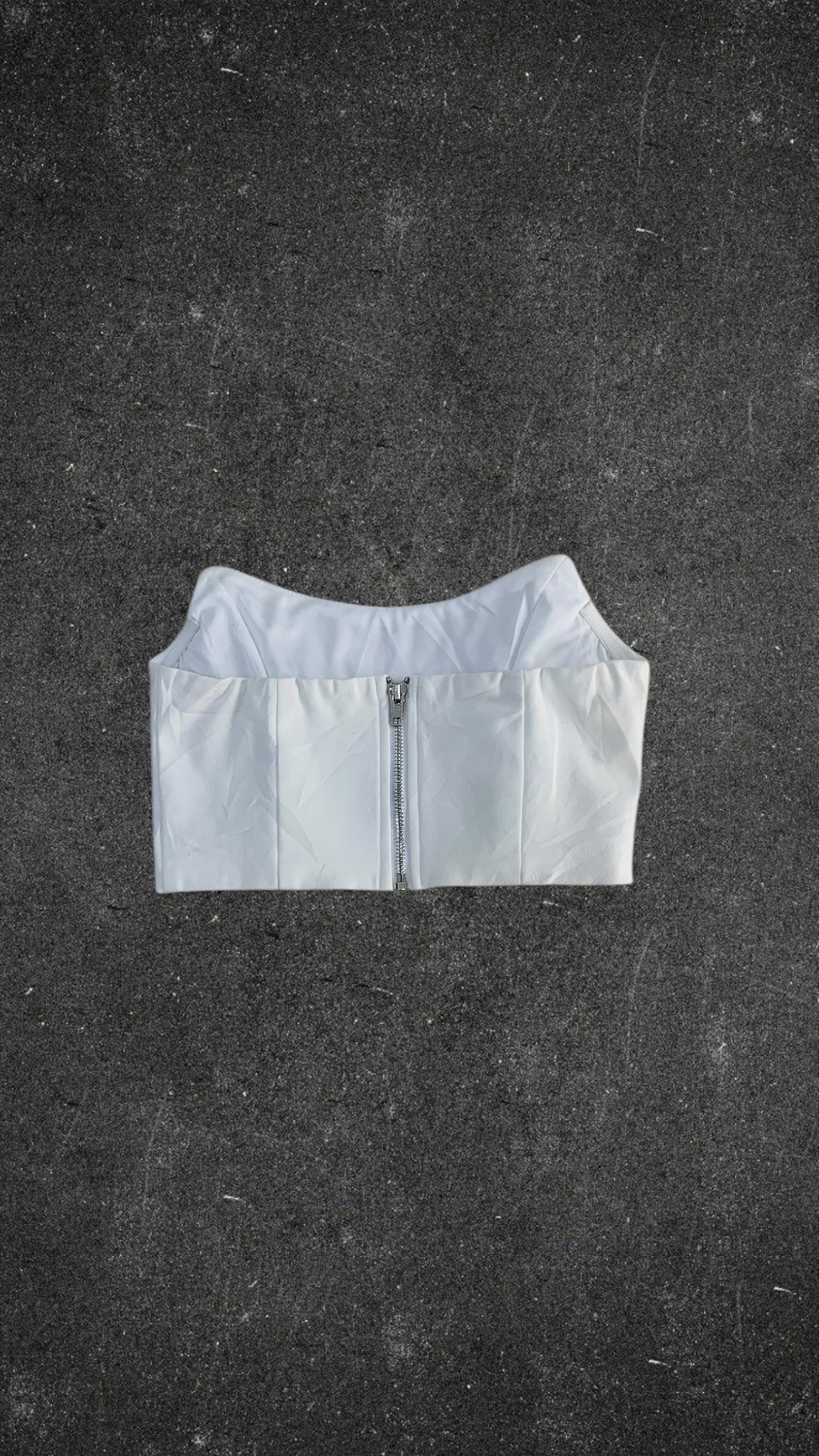 CHARCOAL CORSET TOP - UK 10