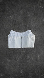 CHARCOAL CORSET TOP - UK 10