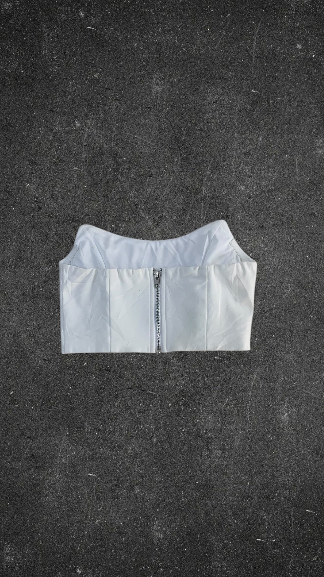 CHARCOAL CORSET TOP - UK 10