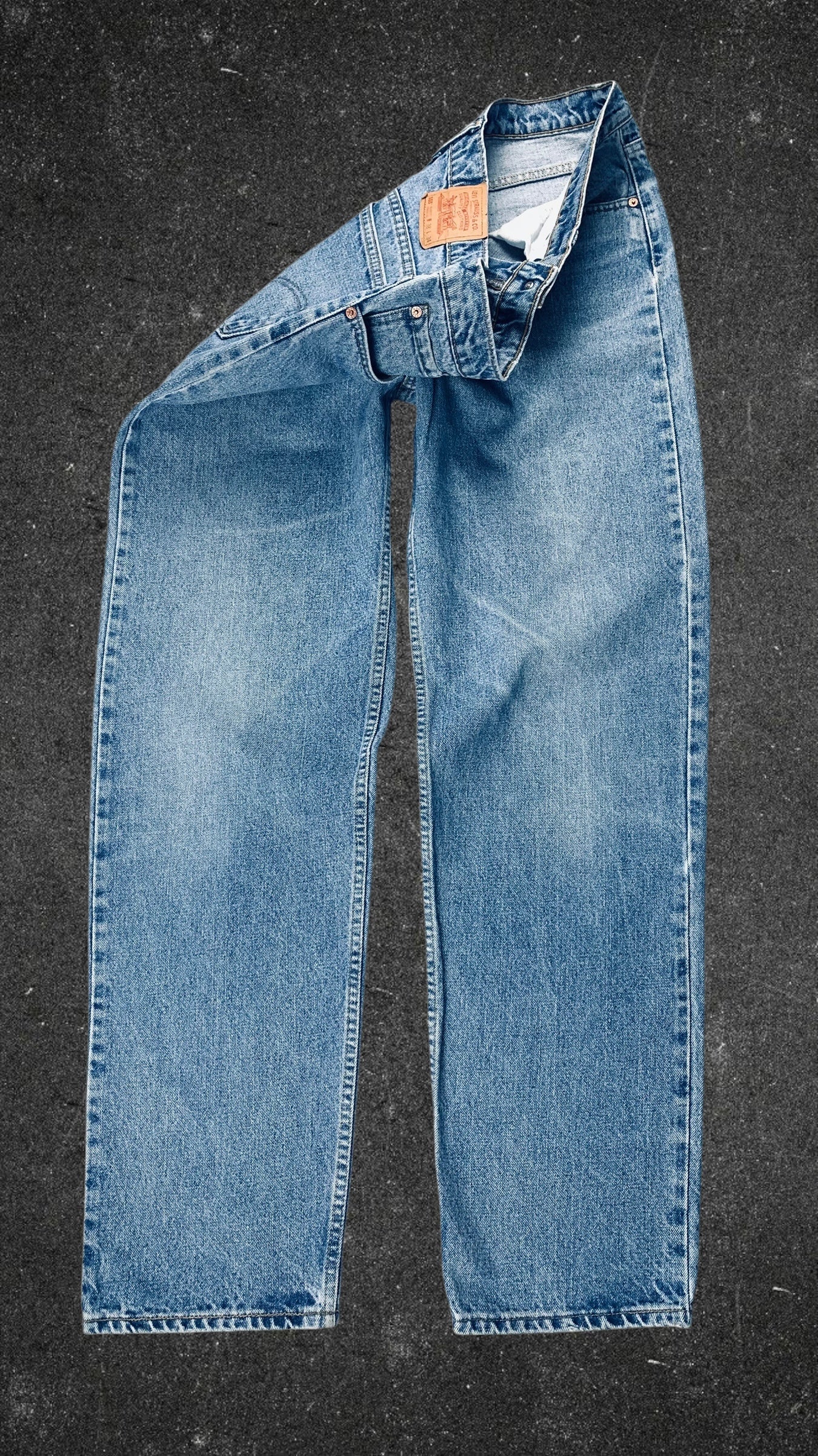 LEVI STRAUSS 555 MID WAIST STRAIGHT LEG VINTAGE JEANS - UK 14