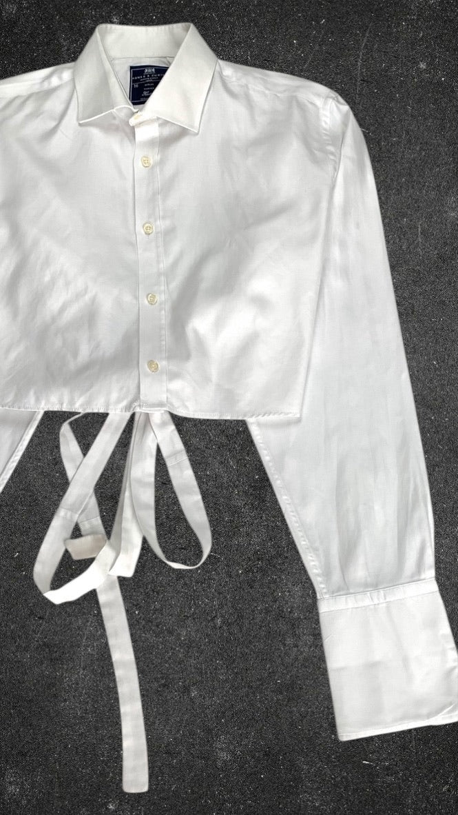 HAWES & CURTIS REWORK BAGGY CROPPED SHIRT - UK 12