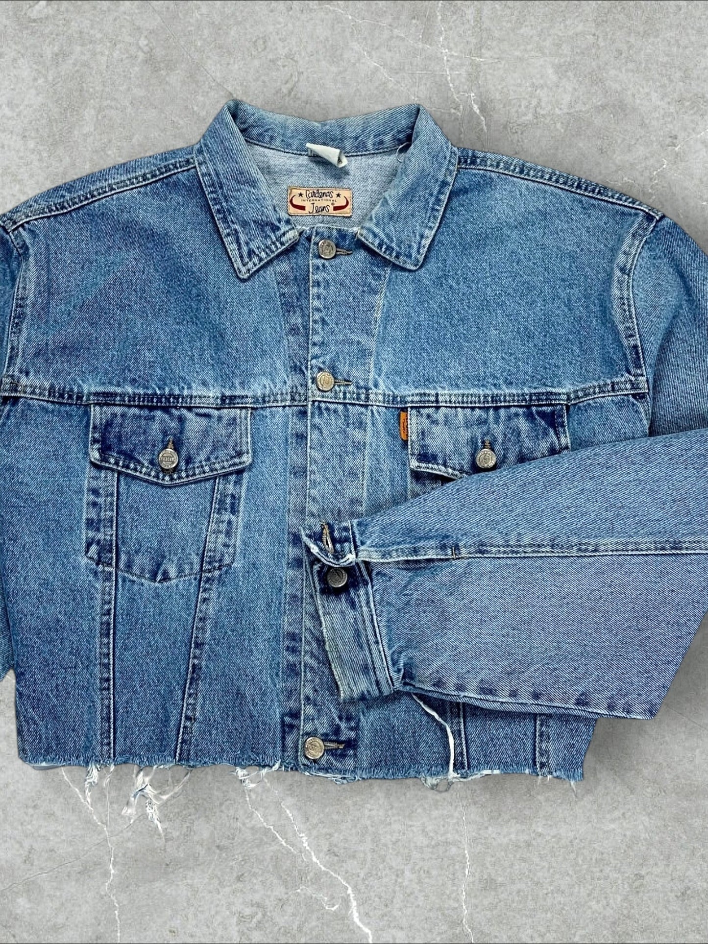 CARDENAS BAGGY CROPPED DENIM JACKET