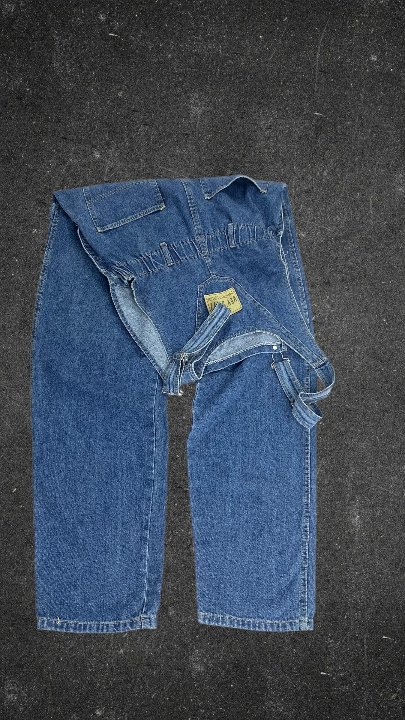 VEY'S -777 CARPENTER WIDE LEG OVERALL - UK 12 TALL