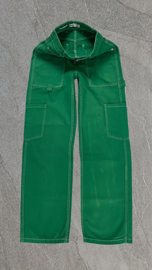 BERSHKA STRAIGHT LEG CARGO JEANS - UK 6