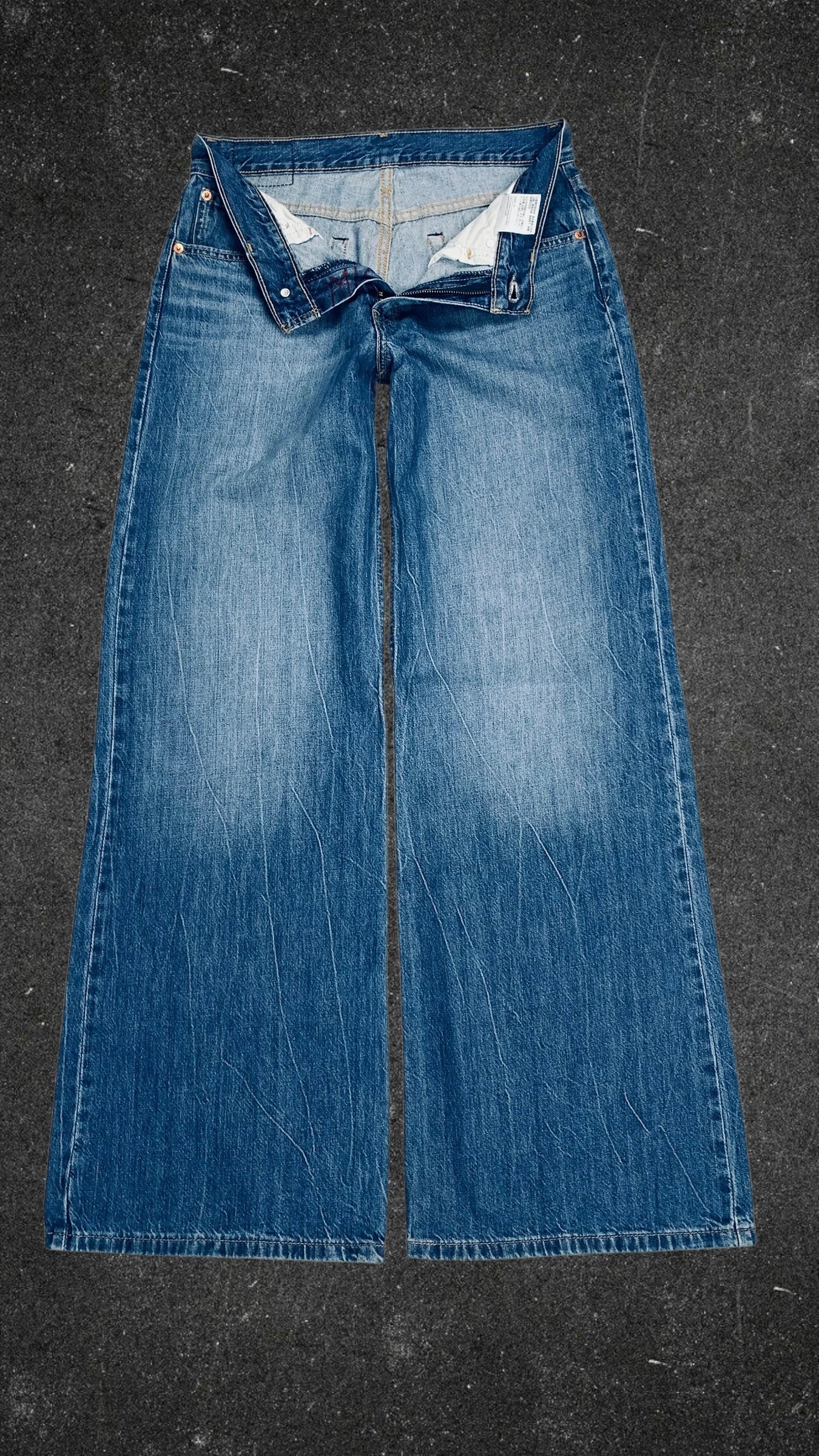 LEVI STRAUSS & C0 RED TAB RIBCAGE WIDE LEG JEANS - UK 10