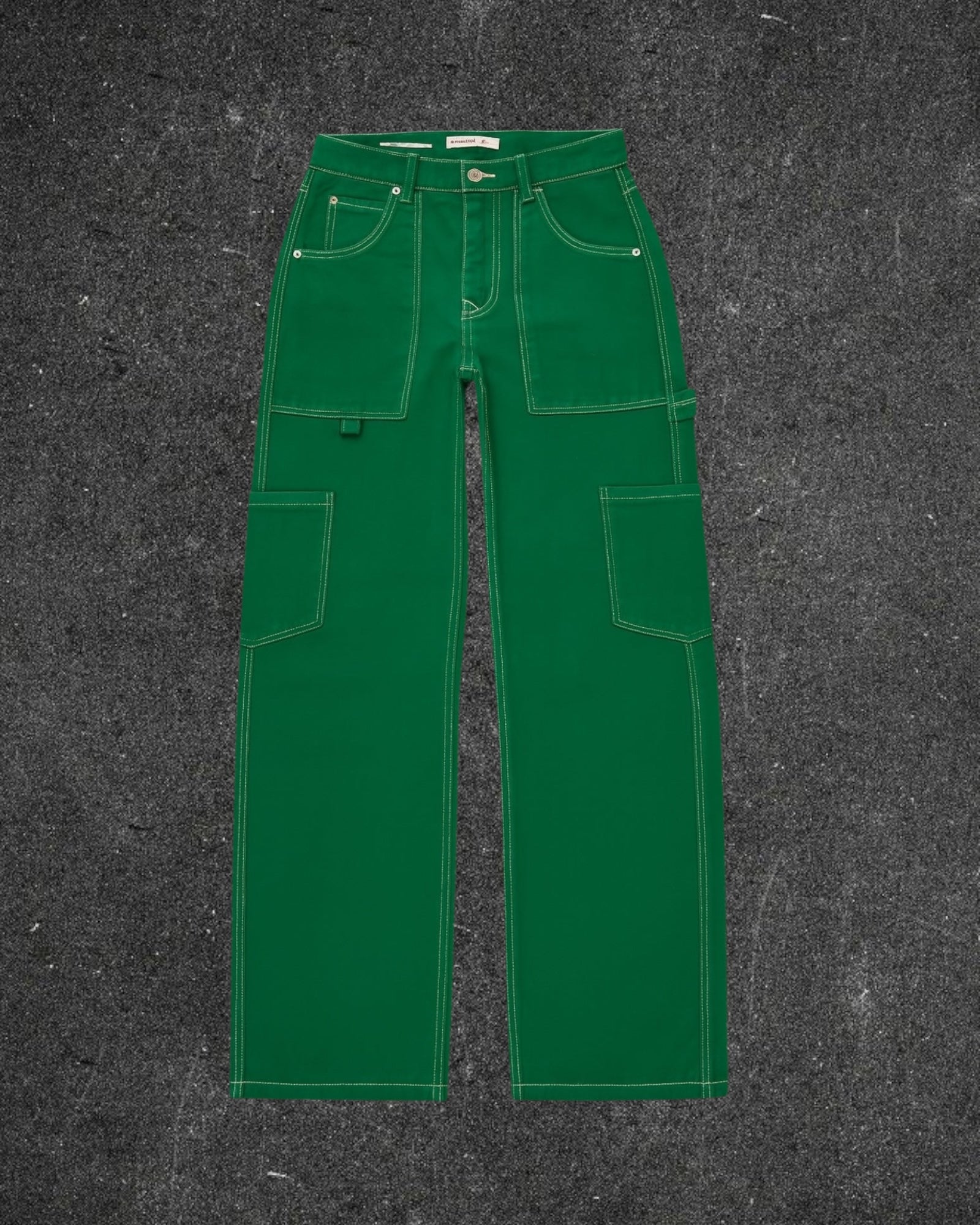 BERSHKA STRAIGHT LEG CARGO JEANS - UK 6