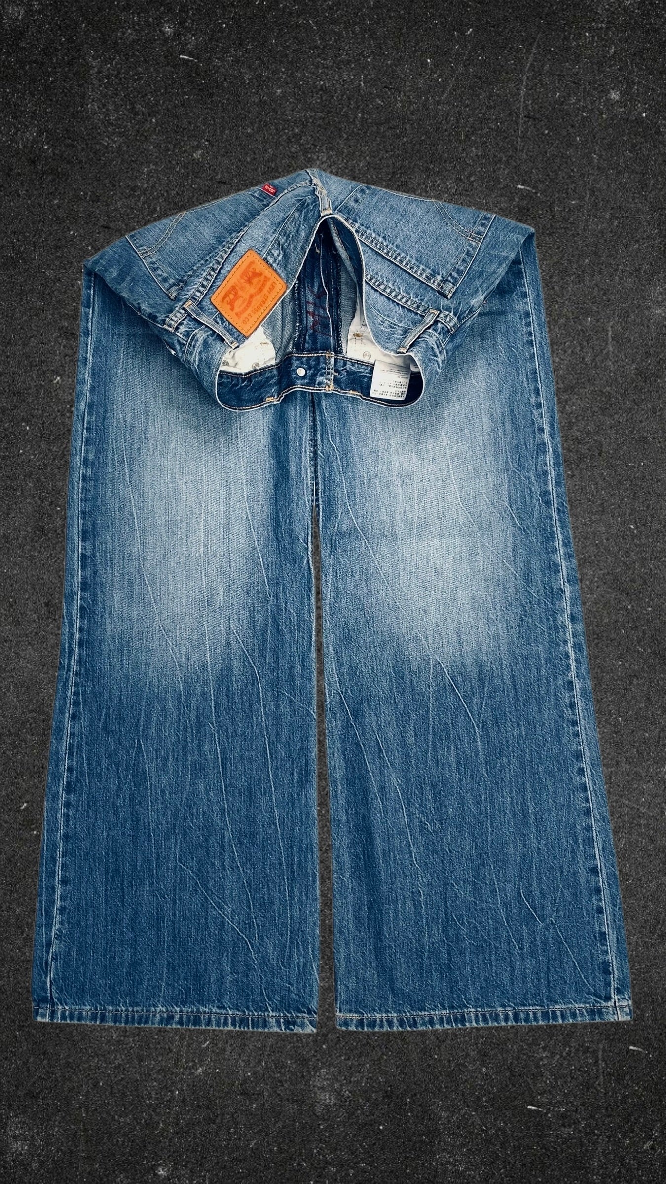 LEVI STRAUSS & C0 RED TAB RIBCAGE WIDE LEG JEANS - UK 10