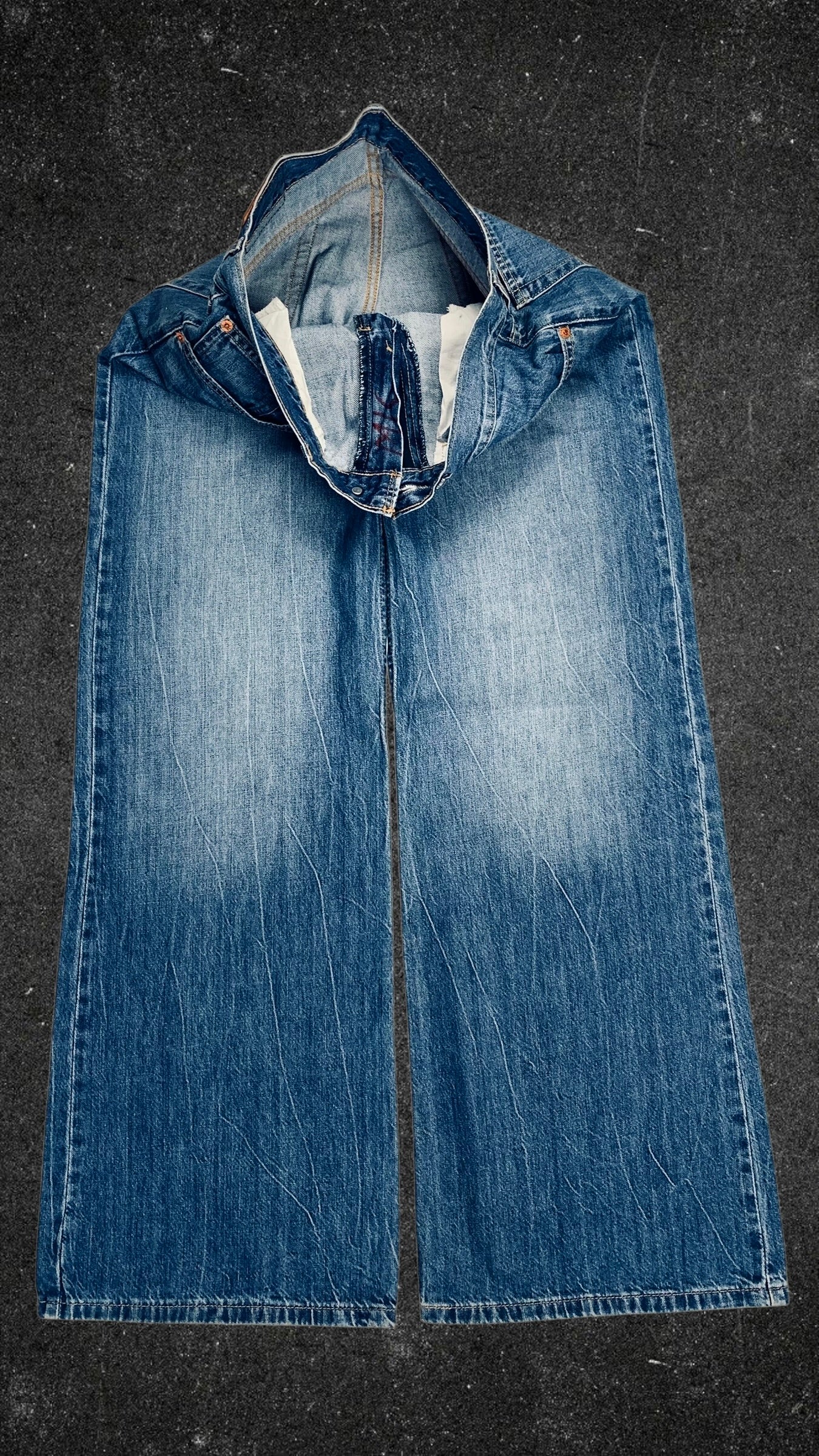 LEVI STRAUSS & C0 RED TAB RIBCAGE WIDE LEG JEANS - UK 10